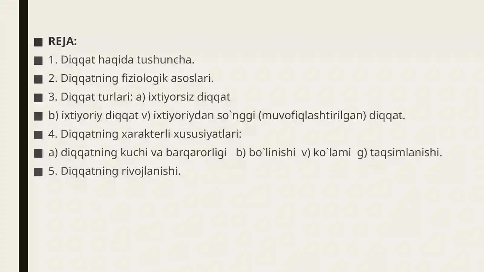 DIQQAT VA UNING XUSUSIYATLARI 2