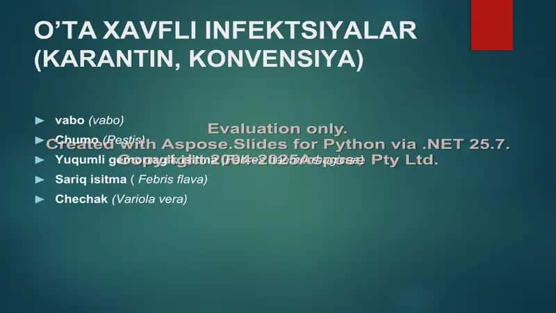 O’ta xavfli infektsiyalar 2