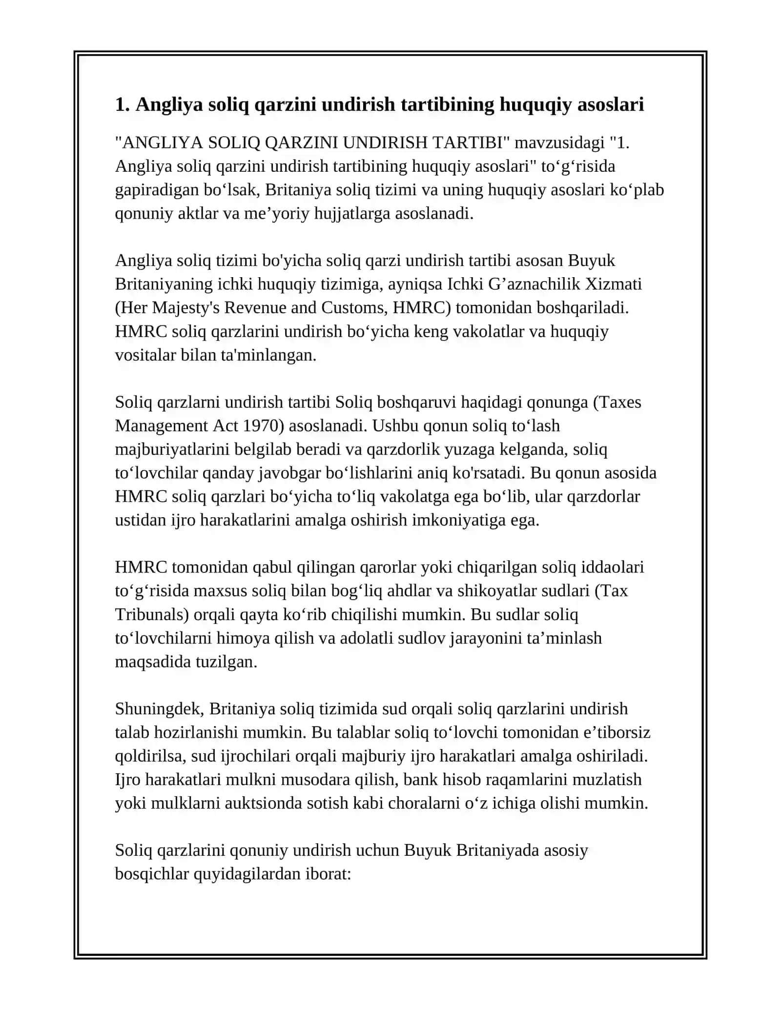 ANGLIYA SOLIQ QARZINI UNDIRISH TARTIBI 2