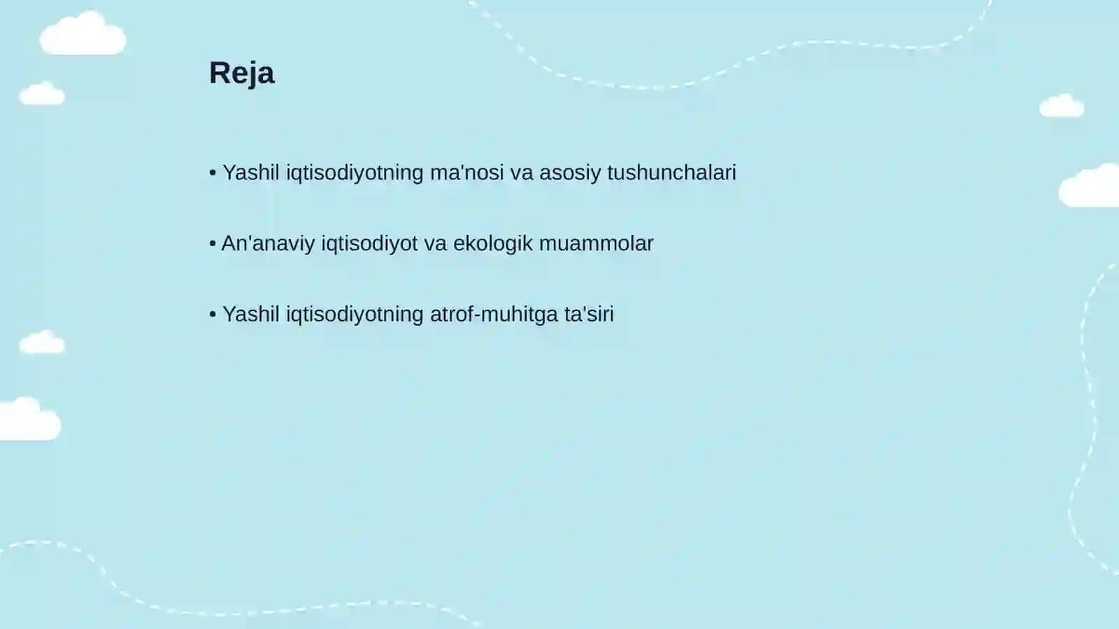 Yashil iqtisodiyotning ma'nosi va asosiy tushunchalari 2