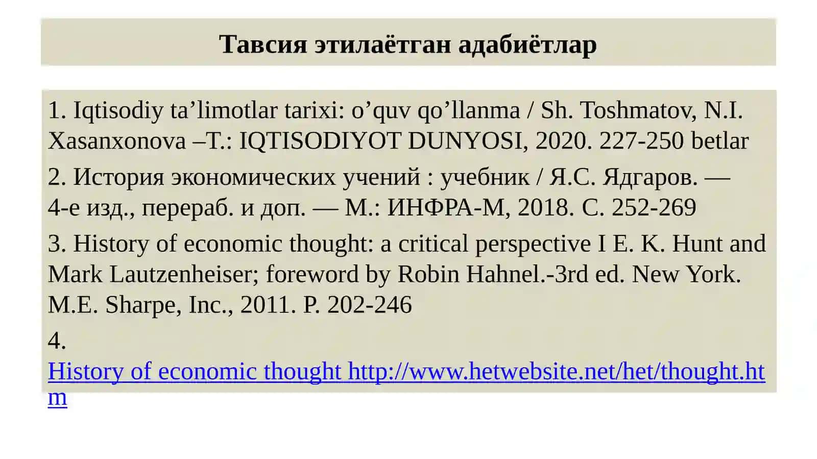 9-мавзу.Бозор иқтисодиётига мухолиф социалистик йўналиш моҳияти ва унинг тарихий тақдири 2