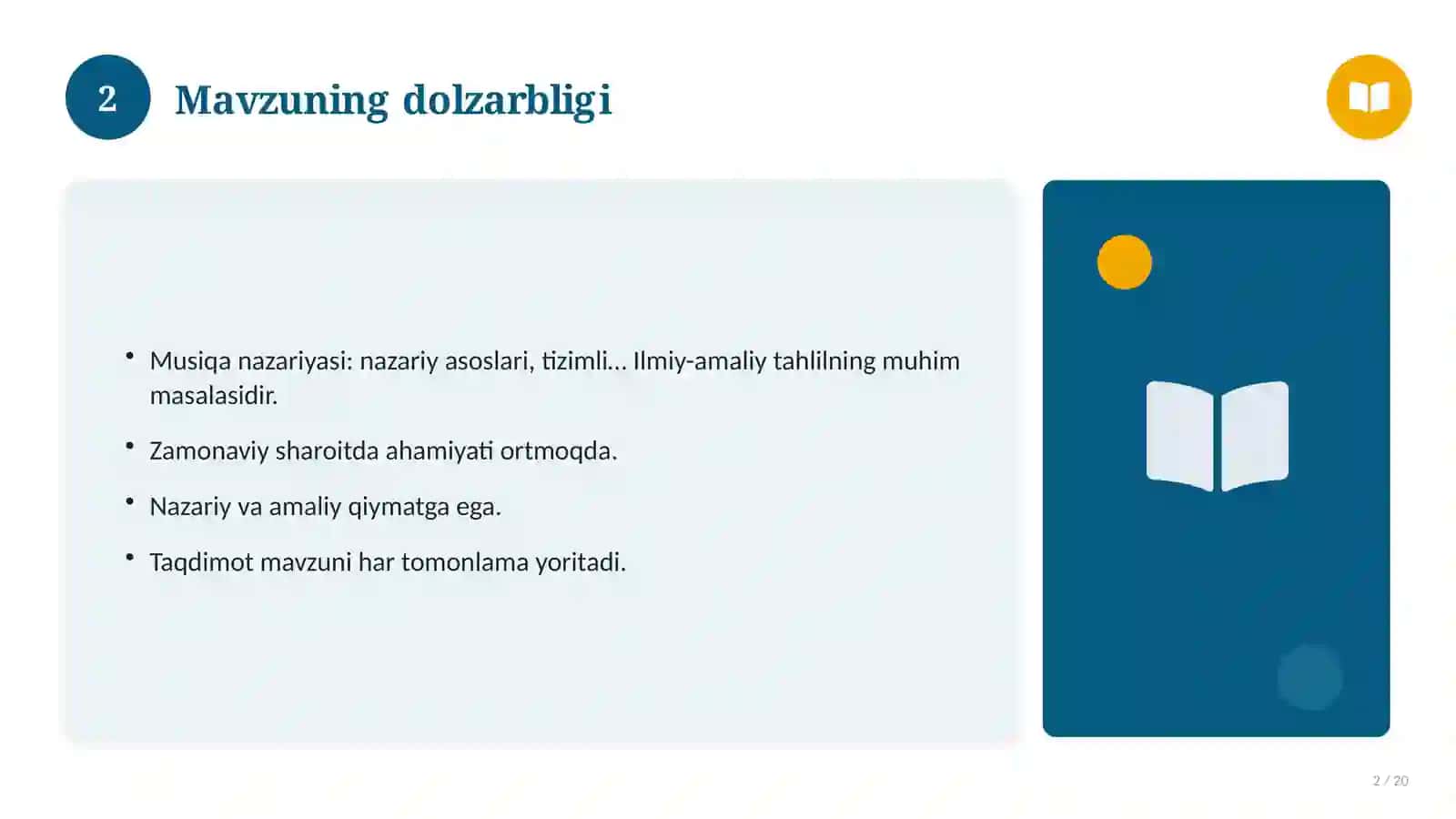 Musiqa nazariyasi: nazariy asoslari, tizimli yondashuvda (Ilmiy maqola) 2