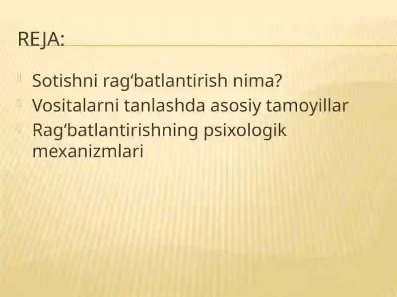 Sotishni rag’batlantrish vositalarini tamoyillari 2