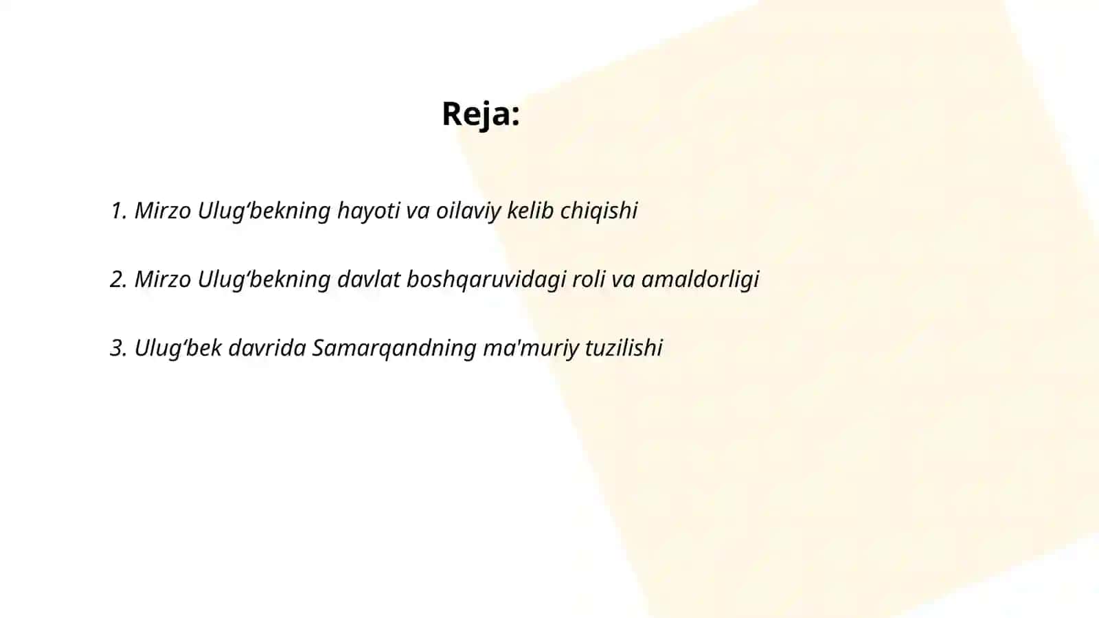Mirzo Ulugʻbek hayoti va faoliyati 2