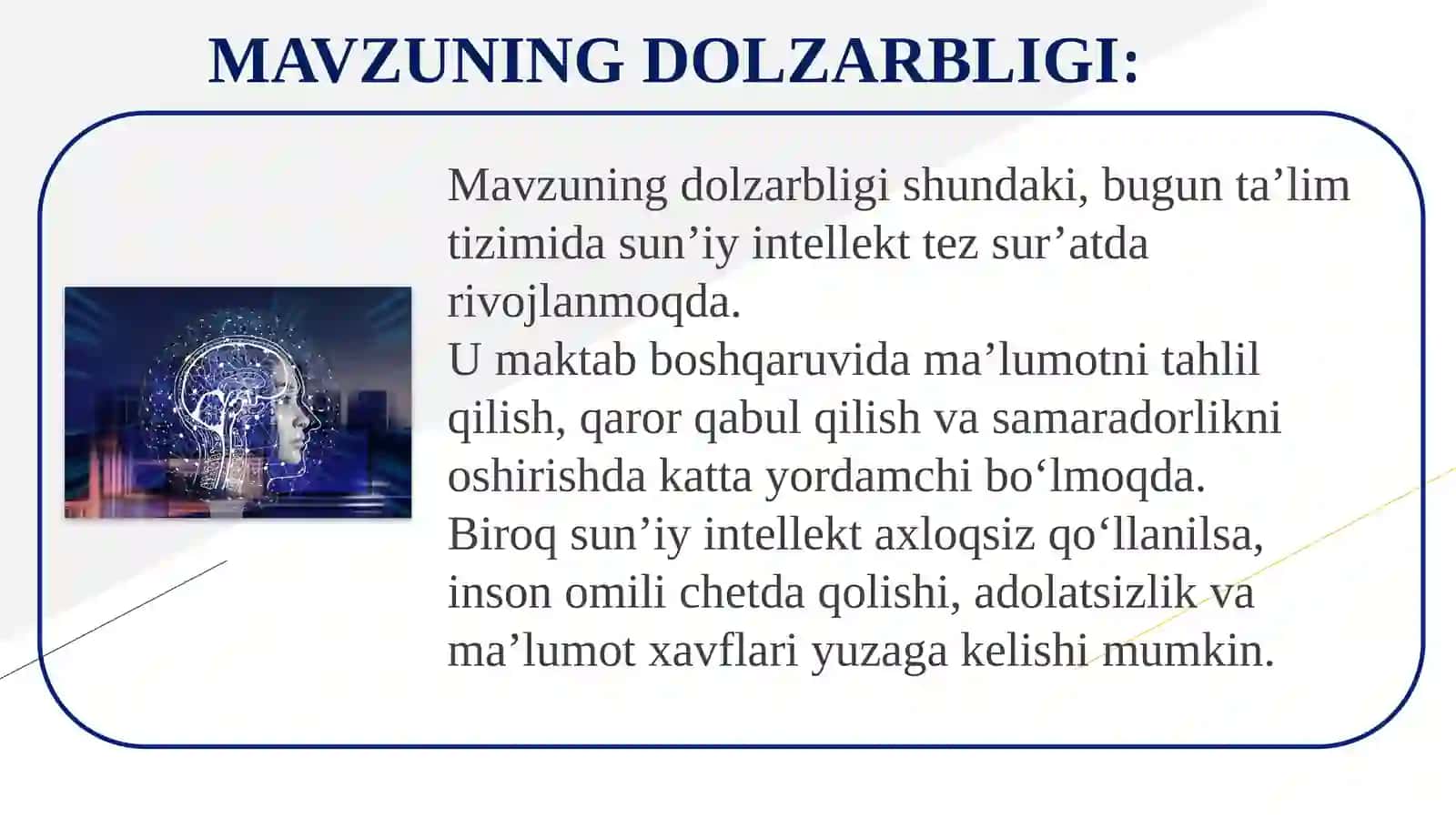 Maktab ta’lim boshqaruvida Sun’iy Intellekt axloqini samarali targ’ib qilish mexanizmi 2