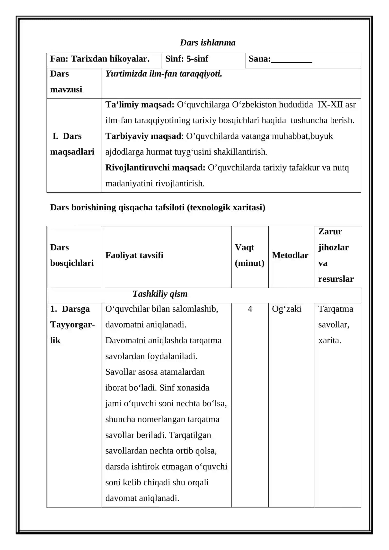 Yurtimizda ilm-fan taraqqiyoti (Mikrodars Ishlanma) 2