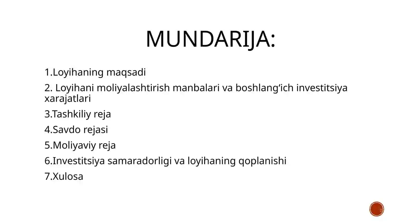 Ayollarkiyimdo’koninitashkiletish”loyihasiningbiznesrejasi 2