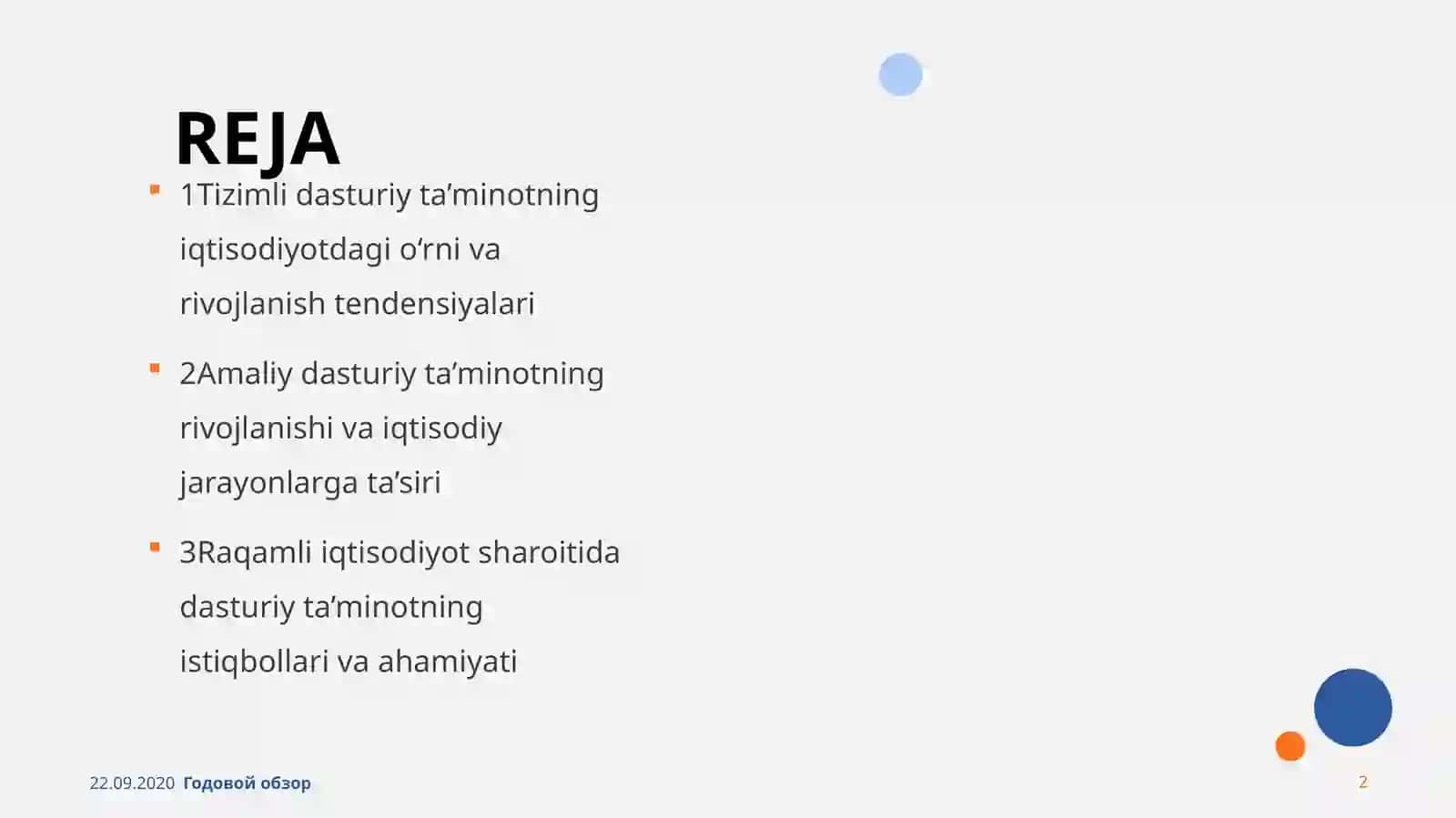 Iqtisodiyotda tizimli va amaliy dasturiy ta’minotning rivojlanish tendensiyalari 2