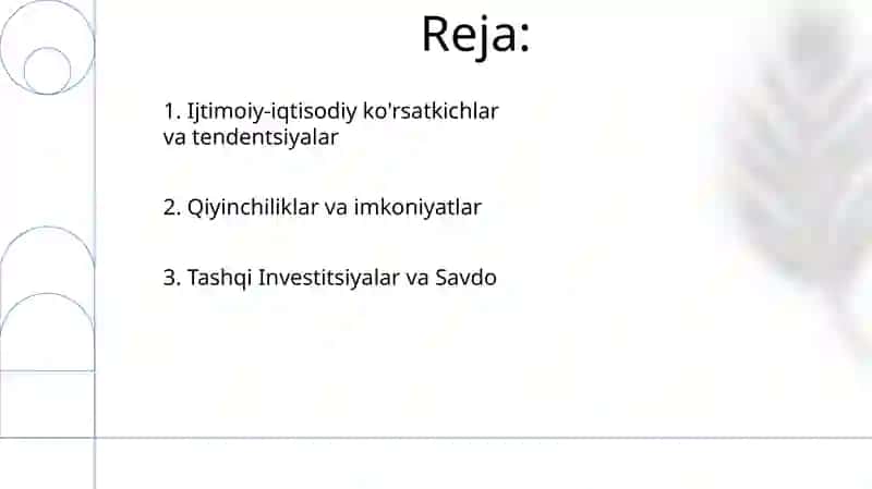 O'zbekiston ijtimoiy iqtisodiy rivojlanishi 2