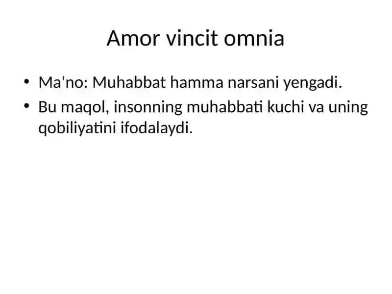Lotin Tilida Maqollar va Matnlar 2