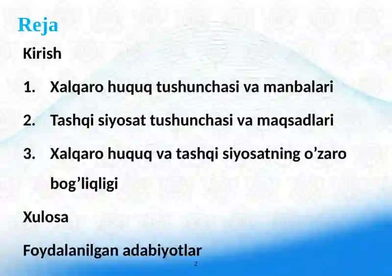 Xalqaro huquq vatashqisiyosatning o'zaro nisbati 2