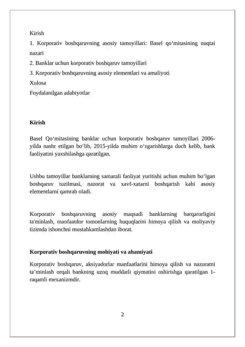 Korporativ boshqaruvning asosiy elementlari va amaliyoti 2