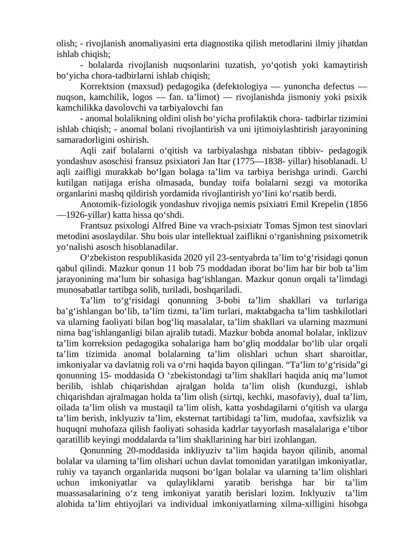 Korreksion pedagogika va inklyuziv ta’lim asoslari 2