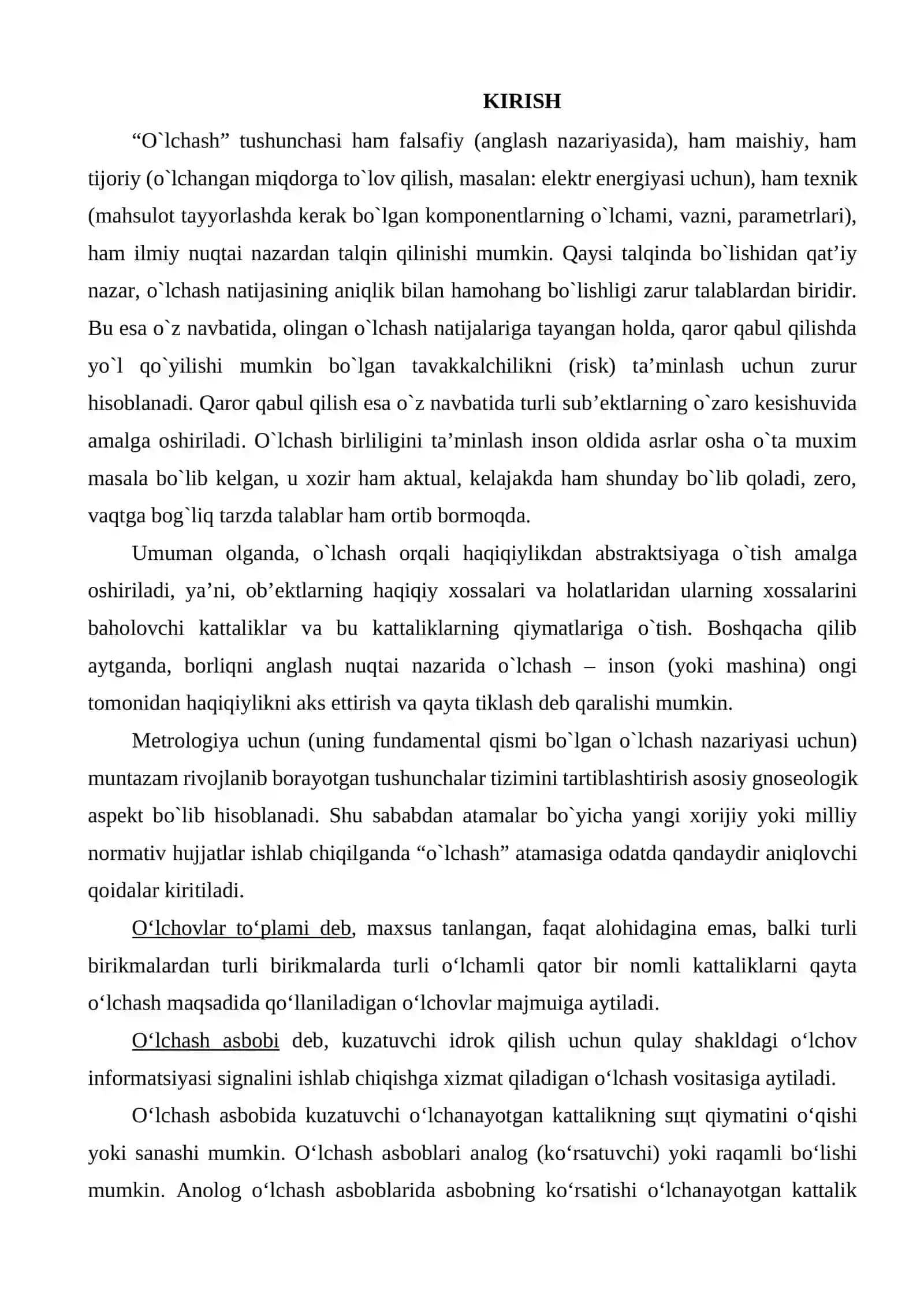 MIKROMETRNI QIYOSLASH BO‘YICHA ME’YORIY-TEXNIKAVIY XUJJATLAR TO‘PLAMINI ISHLAB CHIQISH 2