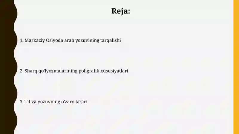 O'rta Osiyoda Arab grafikasining tarqalishi, Sharq qo'lyozmalarining polyagrafik xususiyatlari 2