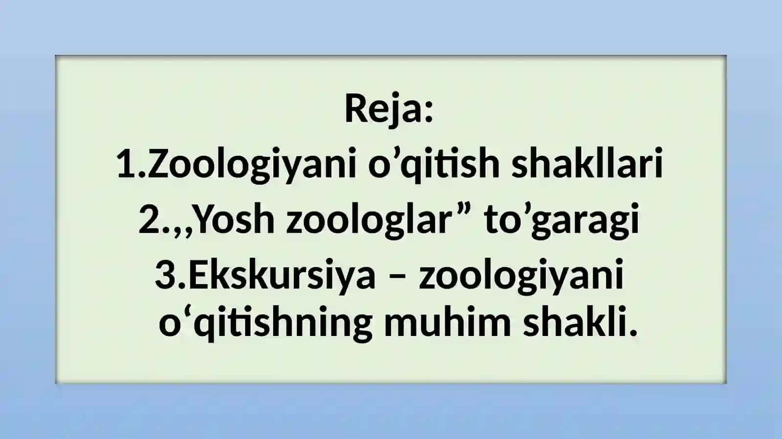Biologiya (Zoologiya) ni oʻqitishda sinfdan tashqari ishlarni tashkil etish 2