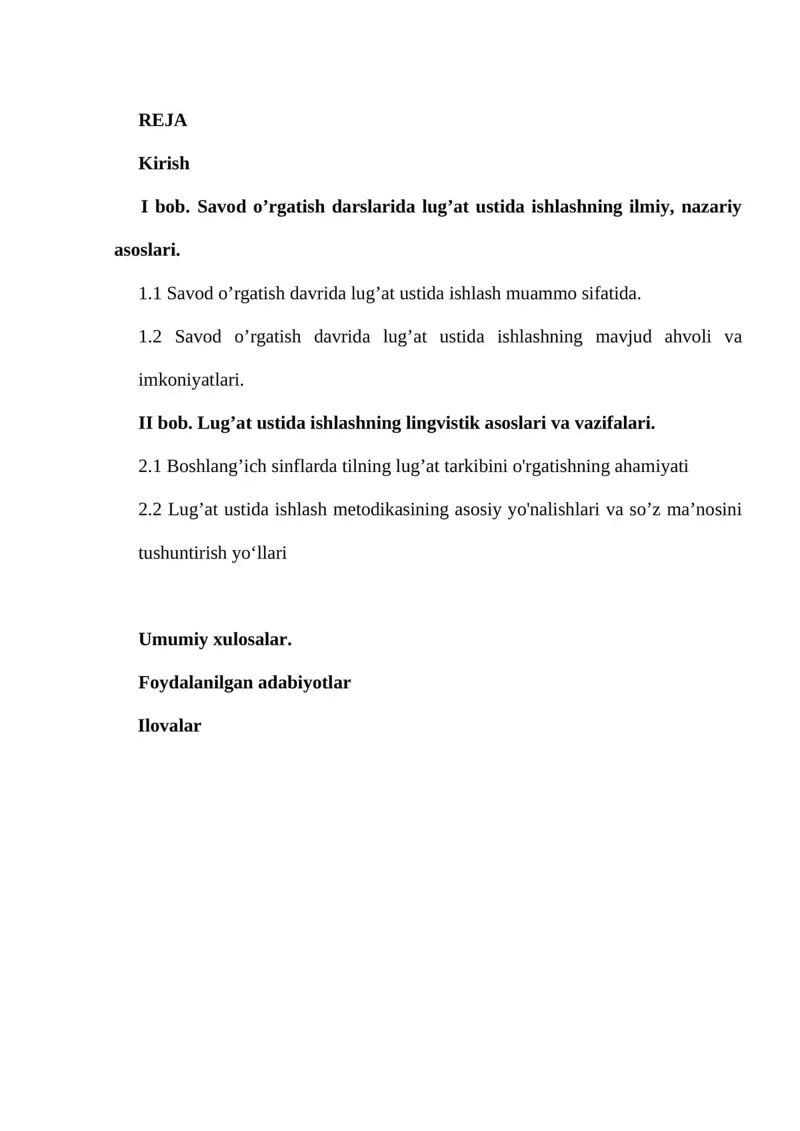 “Savod o’rgatish darslarida lug’at ustida ishlash” 2