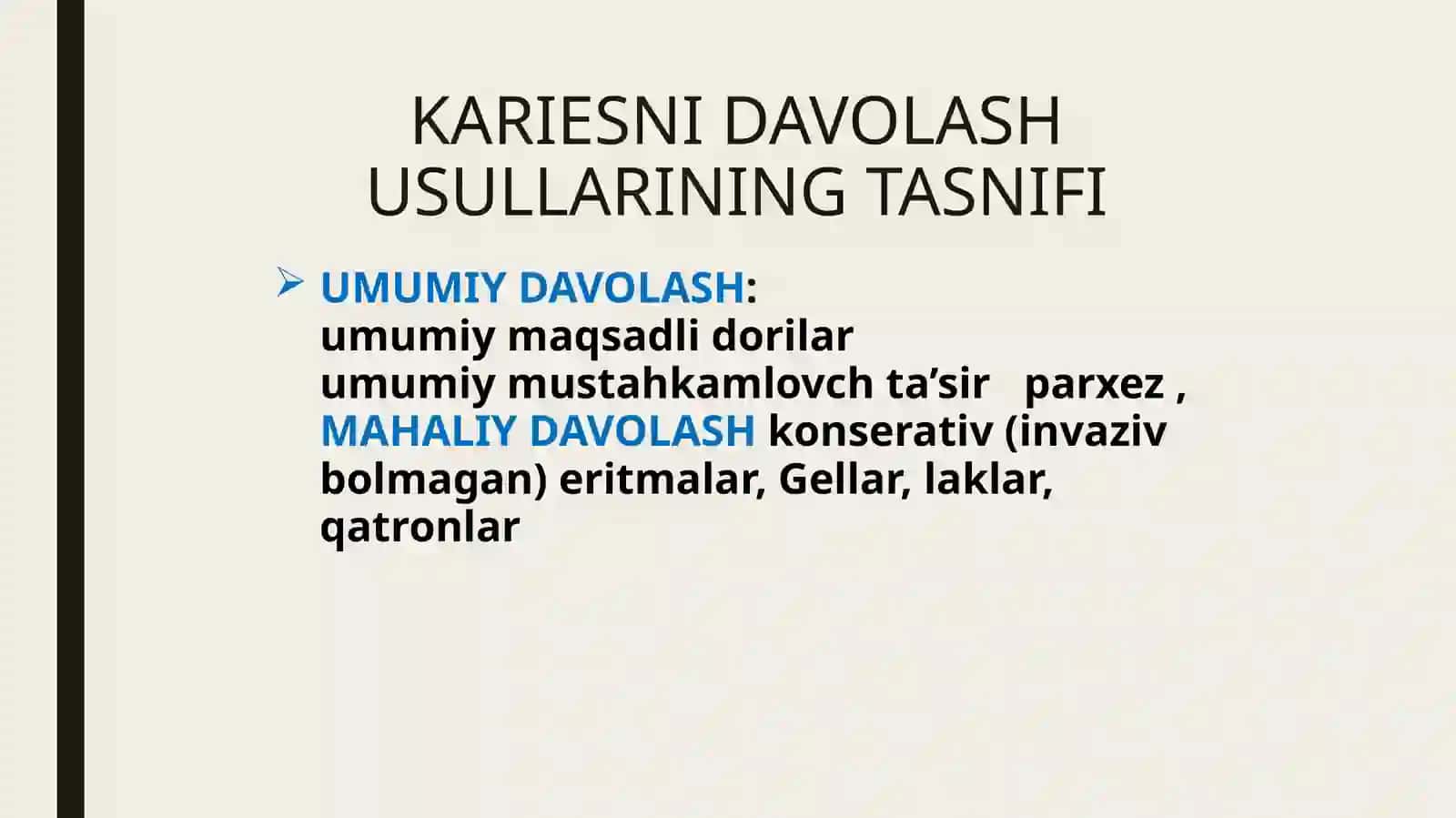 KARIES KASALLIGI PROFILAKTIKASI. KARIES PROFILAKTIKASINING TURLARI VA VOSITALARI 2