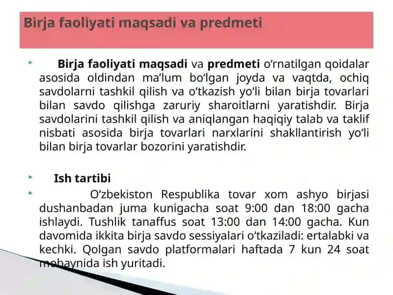 Birjalarning asosiy faoliyati, boshqaruv organlari va funksional vositachilar 2