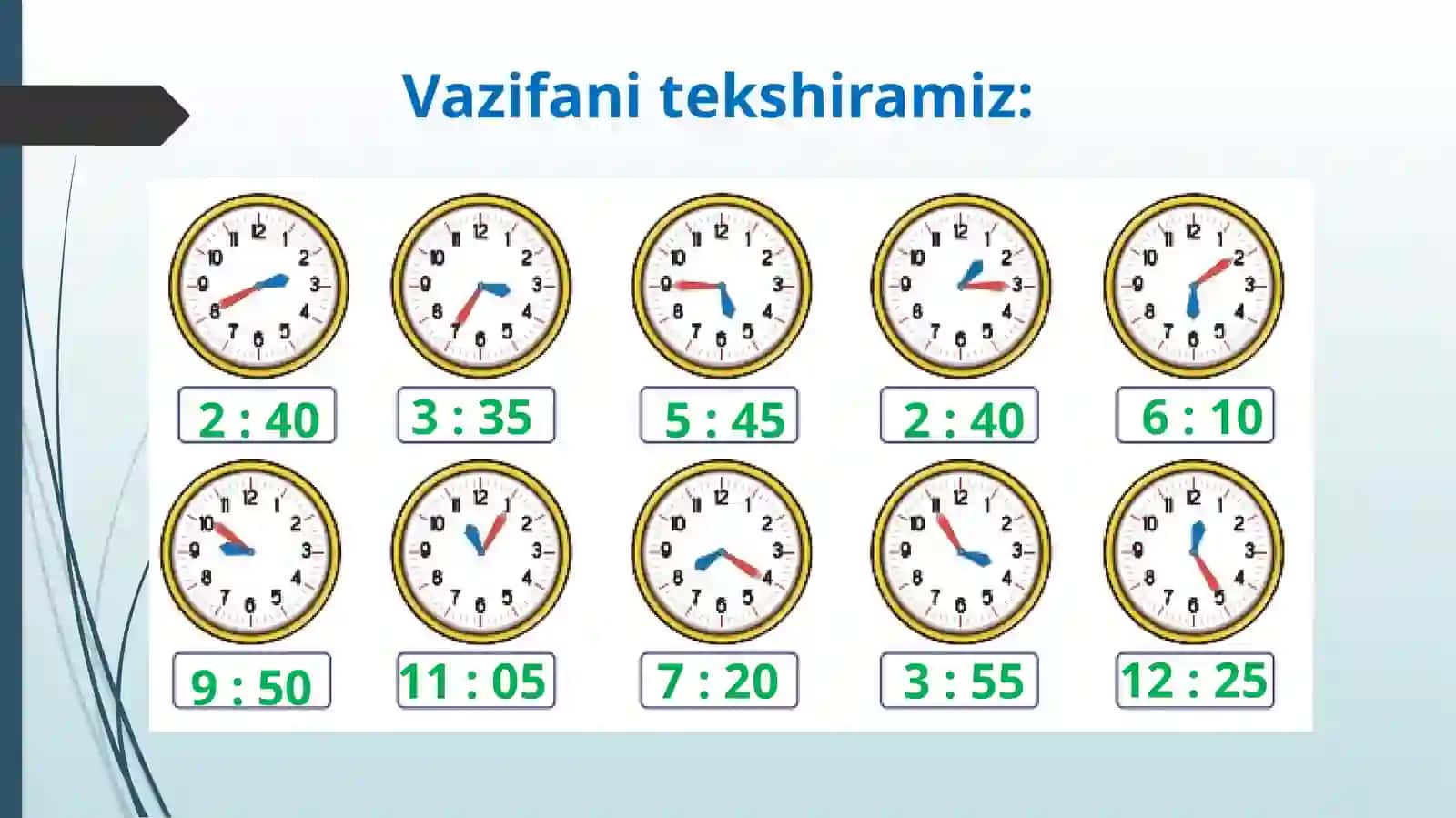 “Jadvallar” mavzusiga taqdimoti 2