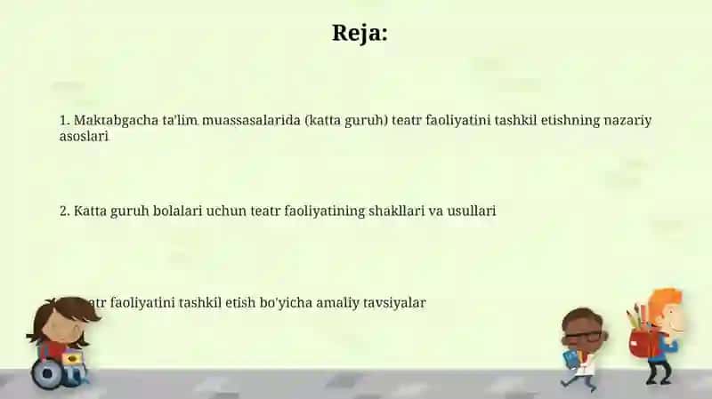 Teatr faoliyatining tashkil etilishi 2