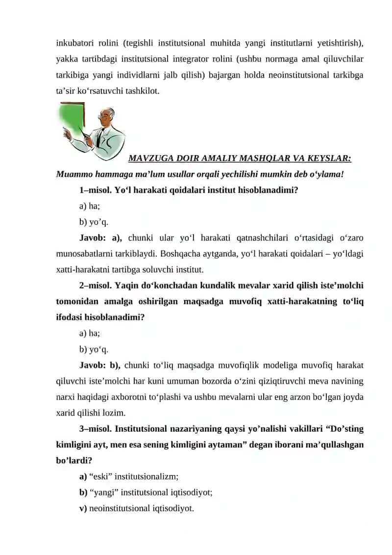 AMALIY MASHG‘ULOT INSTITUTLAR VA ULARNING JAMIYAT RIVOJLANISHIDAGI ROLI 2