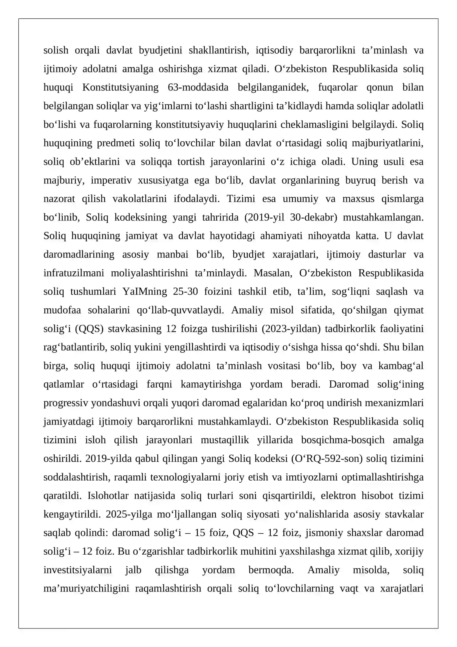 Soliq huquqining predmeti, usuli va tizimi 2