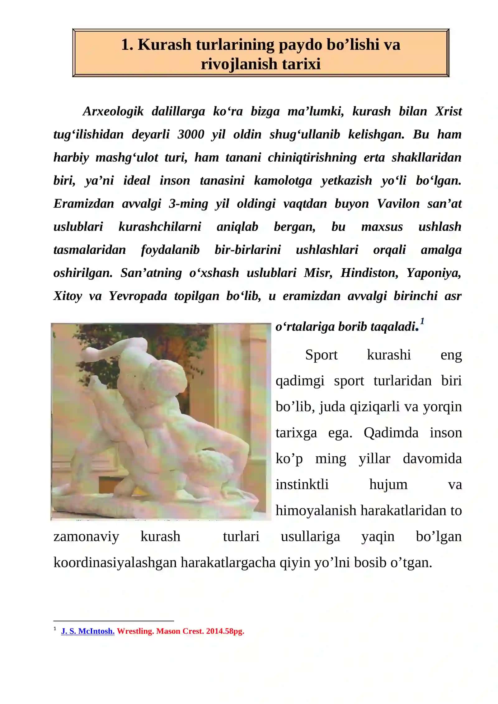 Kurash turlarining paydo bo’lishi va rivojlanish tarixi 2