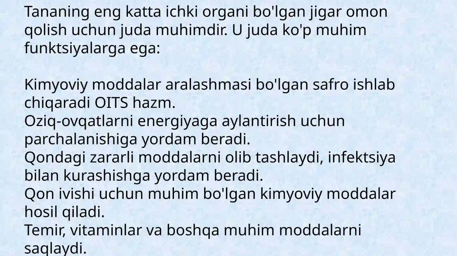 Jigar yetishmovchiligi turlari etiologiyasi patogenezi klinikasi asoratlari davolash usullari 2