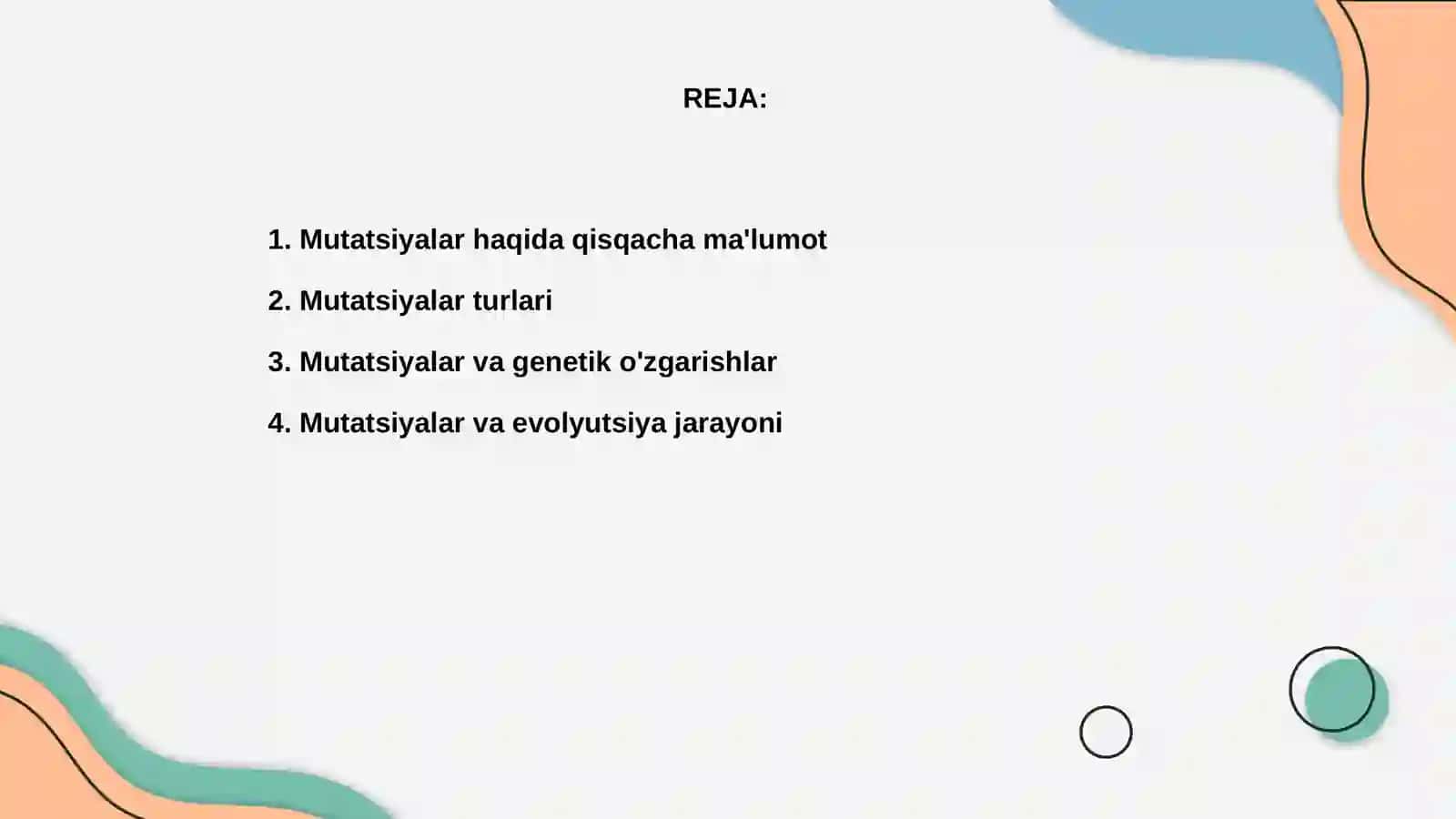 Mutatsiyalar va ularning evolyutsiyadagi ahamiyati 2