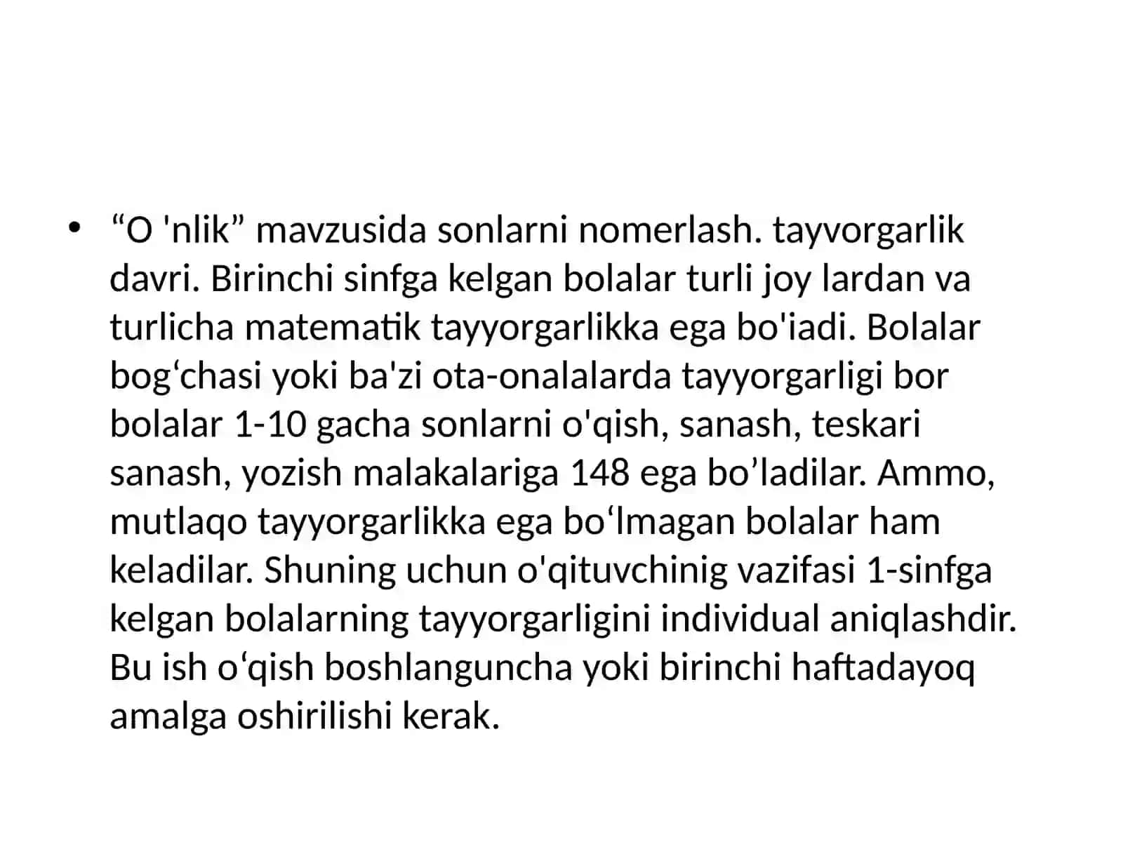 Boshlang‘ich sinflarda nomanfiy butun sonlarni nomerlashga o‘rgatish metodikasining umumiy masalalari 2