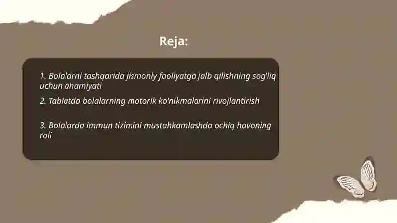 Bolalarni jismoniy ravishda tabiat bilan tanishtirishtiring ahamiyati 2