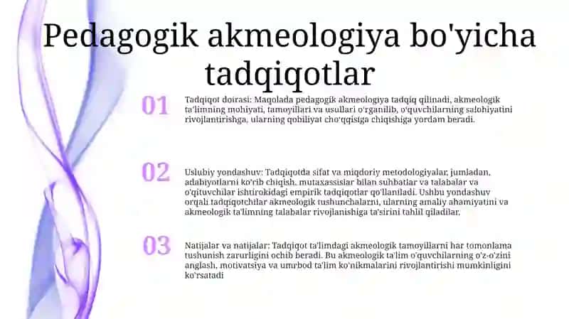 Pedagogik Akmeologiya Fani Doirasidagi Tadqiqotlar 2
