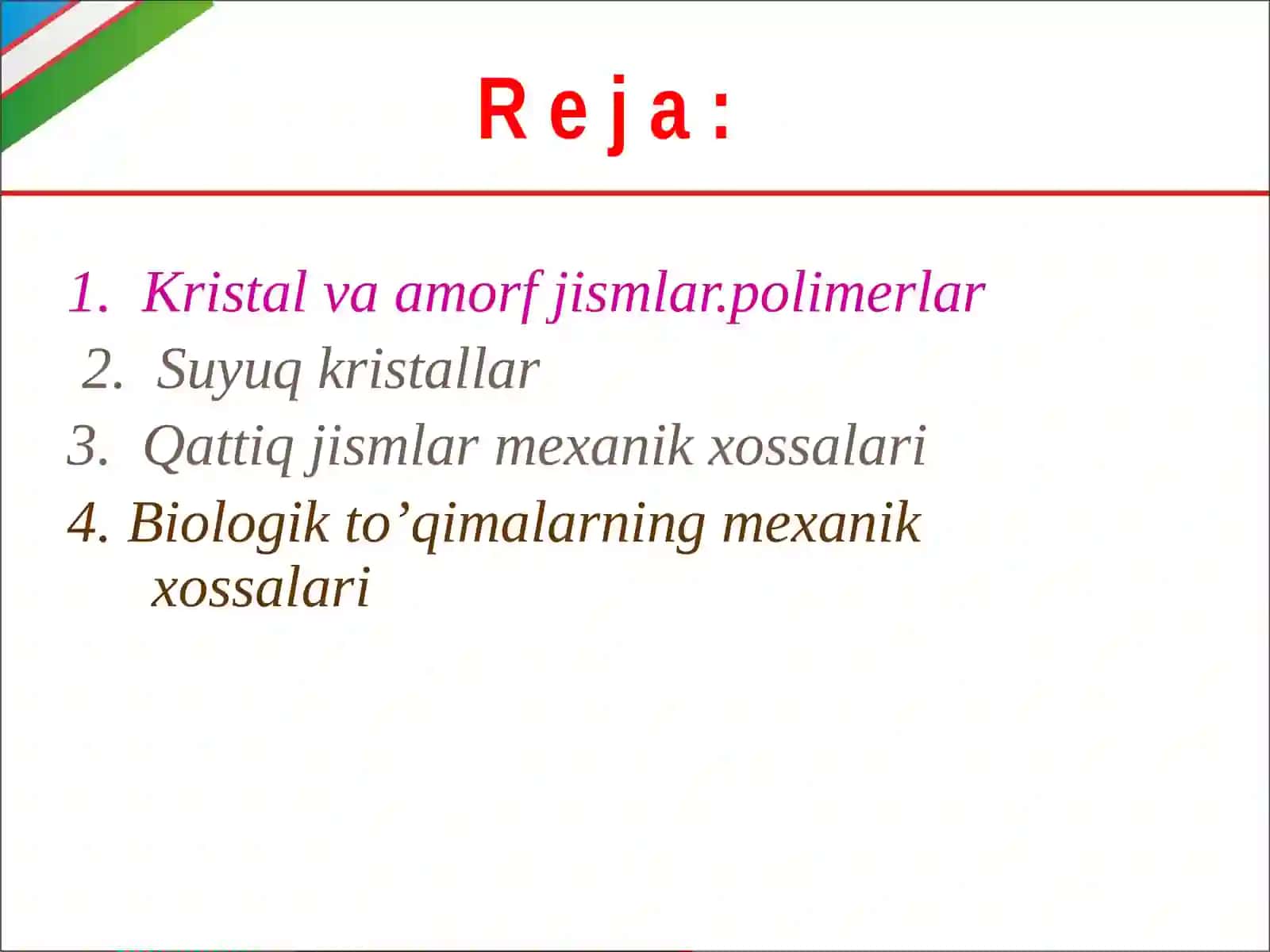 Qattiq jismlar va biologik to'qimalarning mexanik xossalari 2