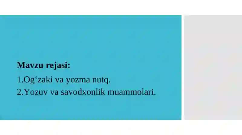 OG’ZAKI VA YOZMA NUTQ 2