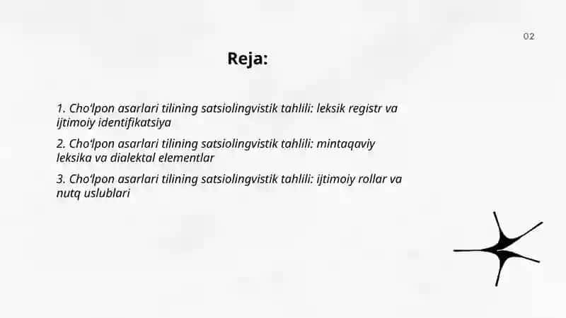 Choʻlpon asarlari tilining satsiolingvistik tahlili 2