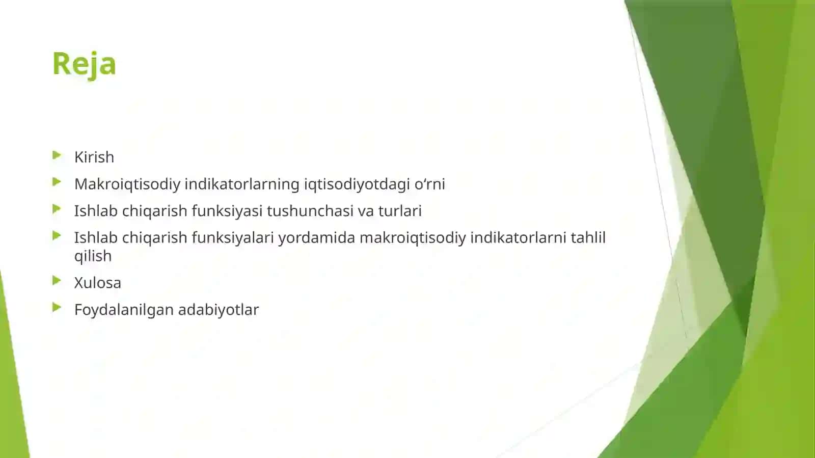 Makroiqtisodiy indikatorlarni ishlab chiqarish funksiyalari yordamida tadqiq qilish 2