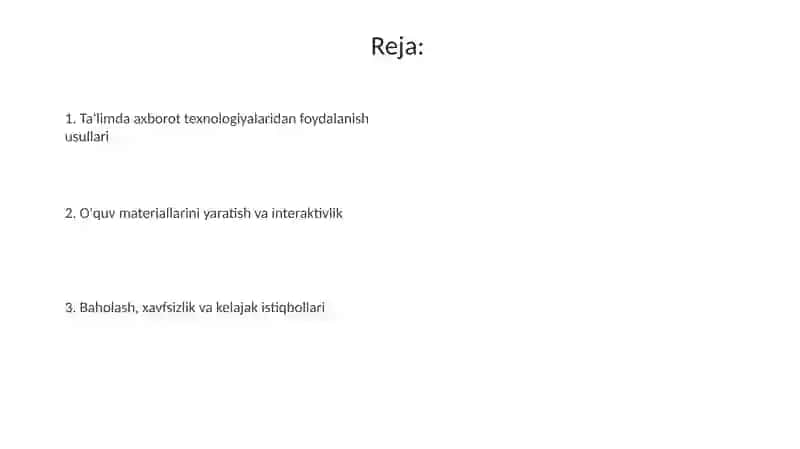 Axborot texnologiyalarini mashgʻulotlarda qoʻllash metodikasi 2
