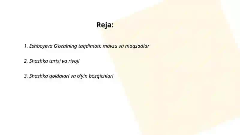 Eshboyeva Gózalning Jismoniy Madaniyat va Sport Fanidan Tayyorlagan Taqdimoti 2