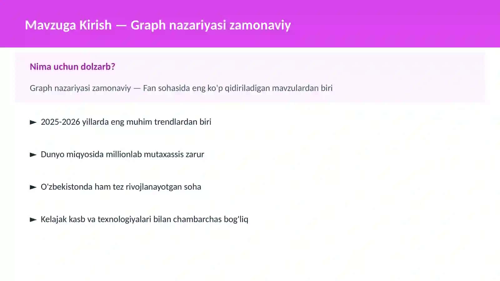 Graph nazariyasi zamonaviy 2