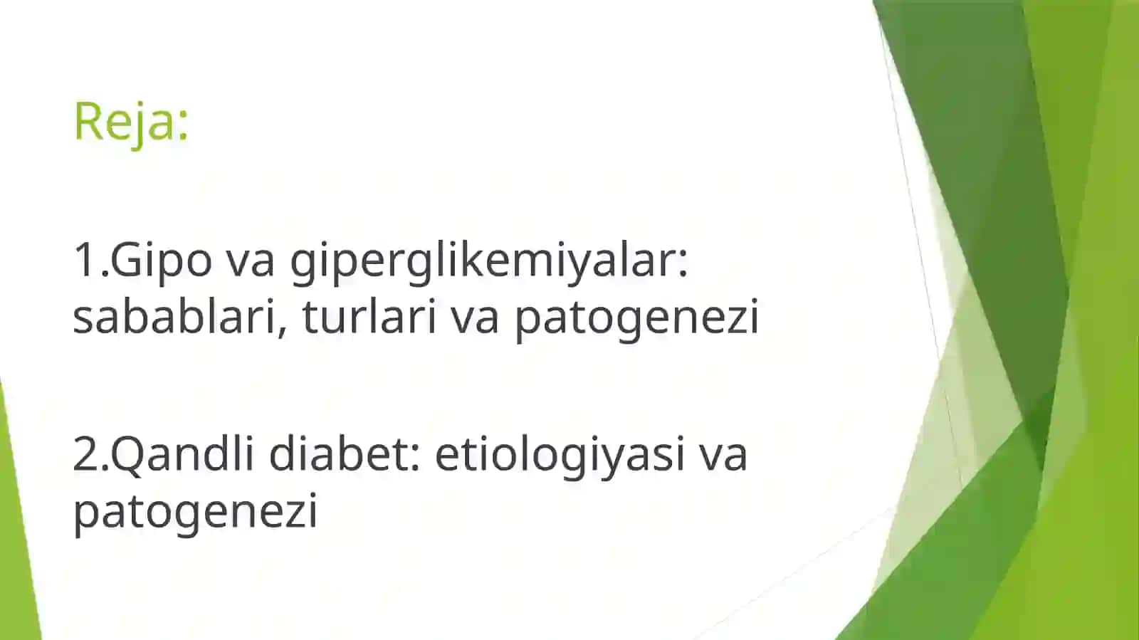 GIPO VA GIPERGLIKEMIYALAR: SABABLARI, TURLARI VA PATOGENEZI 2