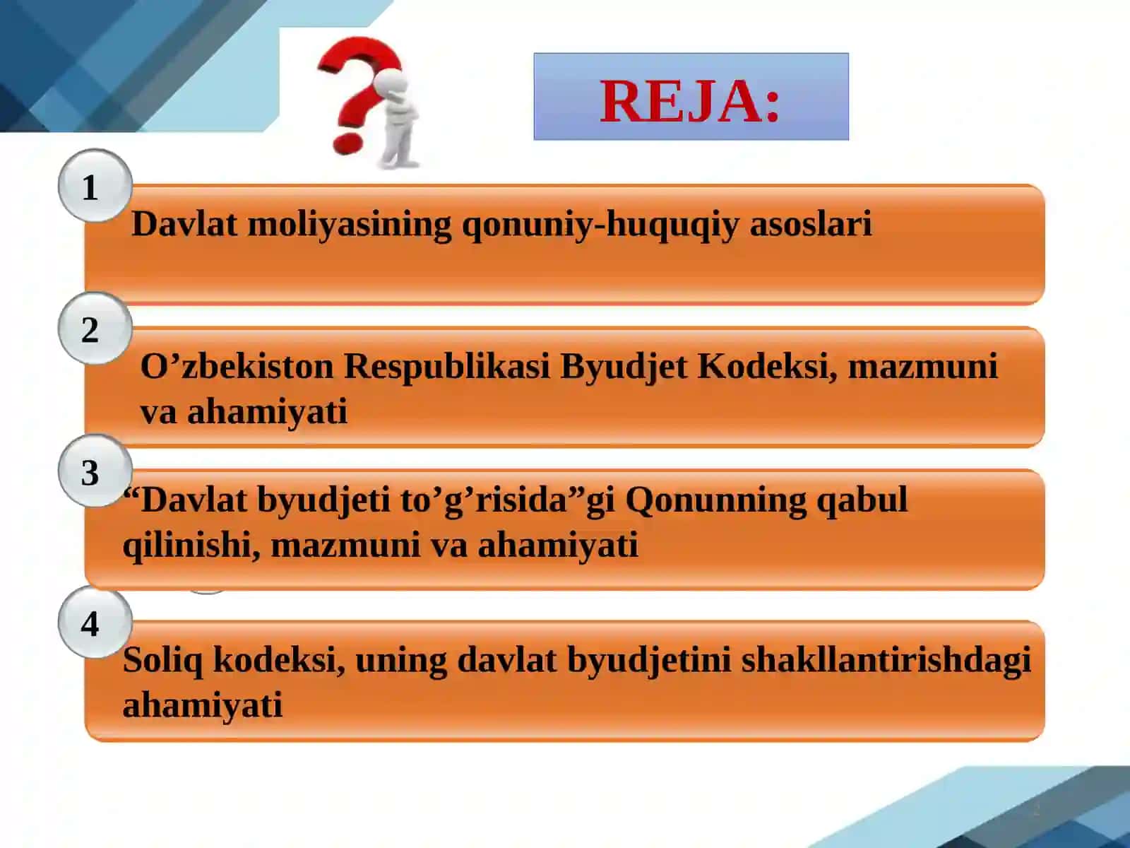 DAVLAT MOLIYASI AMAL QILISHINING HUQUQIY ASOSLARI 2