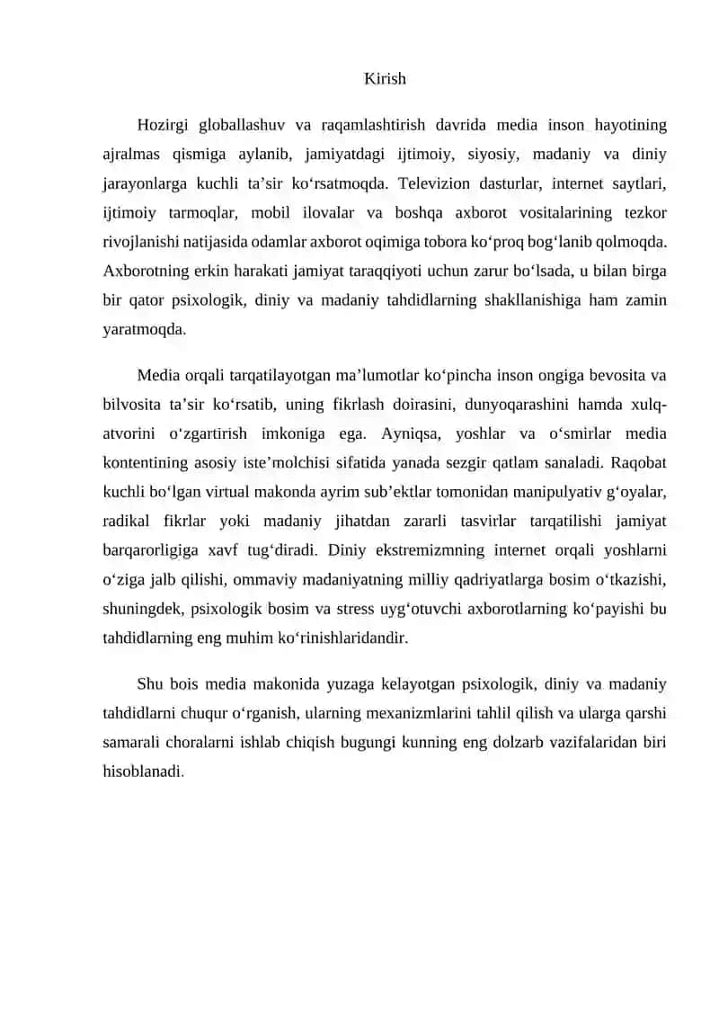 Media makonda psixologik, diniy va madaniy tahdidlar 2