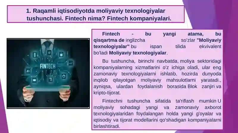 RAQAMLI IQTISODIYOTDA MOLIYAVIY TEXNOLOGIYALAR 2