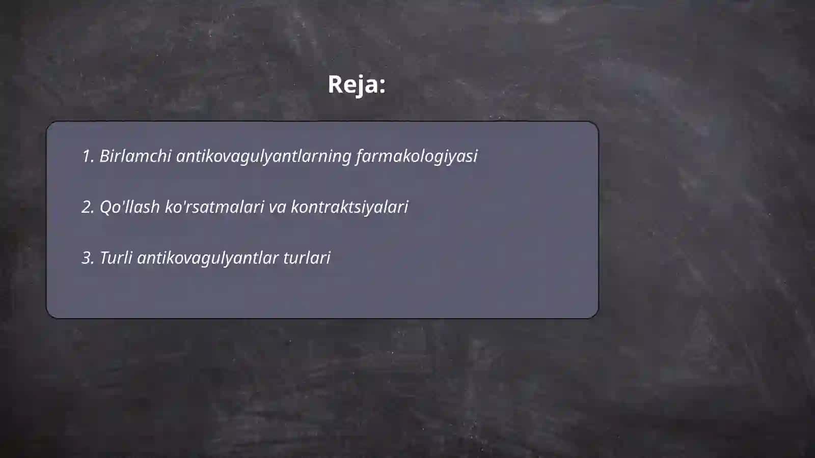 Birlamchi antikovogulyotlar tibiiyotda qo'lanilishi 2