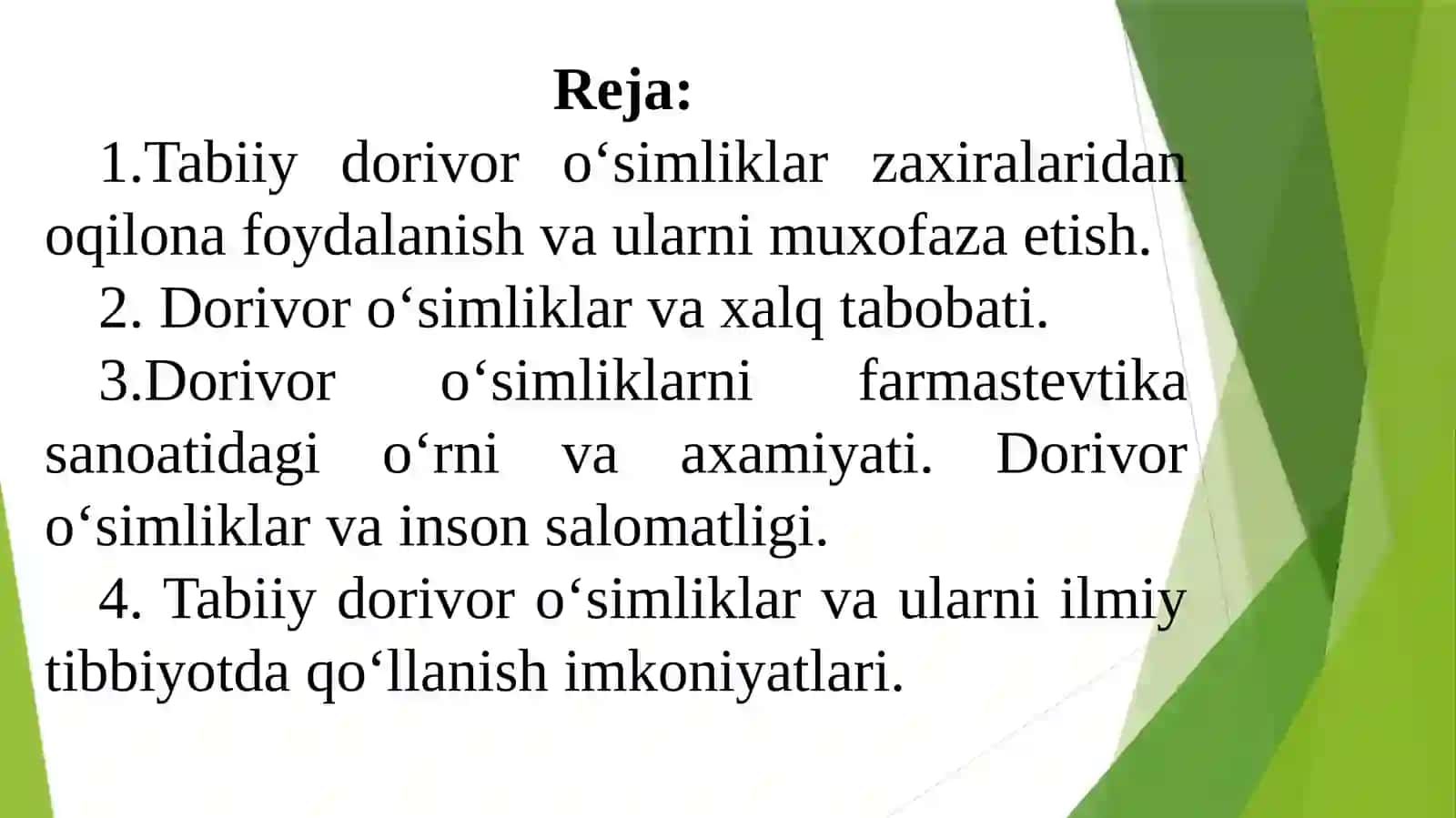 Dorivor o‘simliklarning inson faoliyatidagi ahamiyati 2