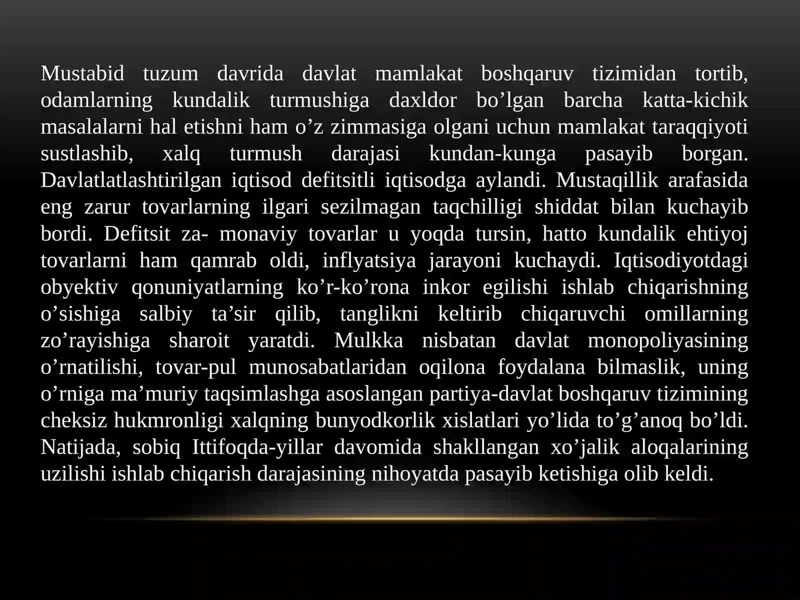 IQTISODIY ISLOHOTLARNING O‘ZIGA XOS TAMOYILLARI 2