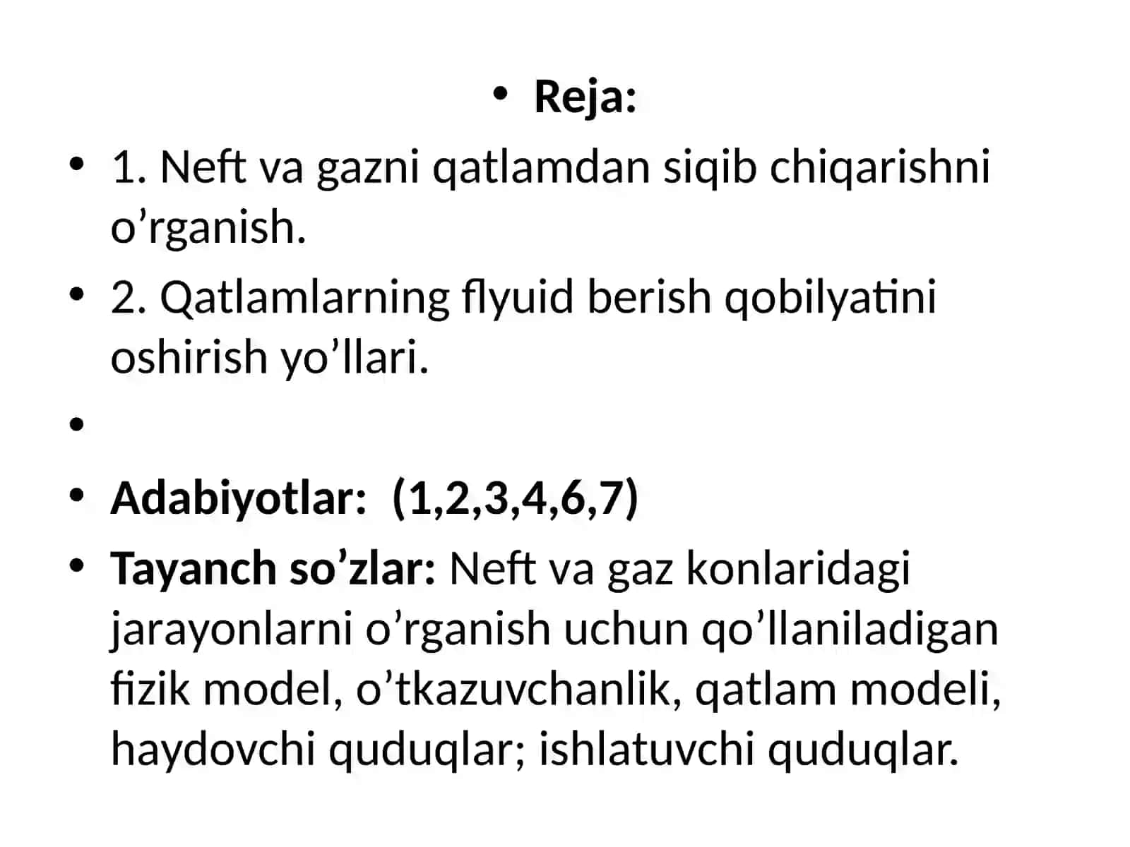 Nеft vа gаzni qаtlаmdаn siqib chiqаrishni ilmiy tаjribаlаr оrqаli o’rgаnish 2