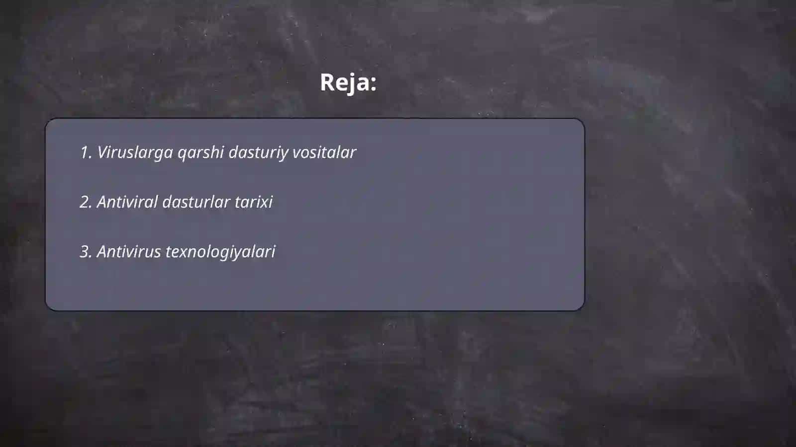 Viruslarga Qarshi vositalar 2
