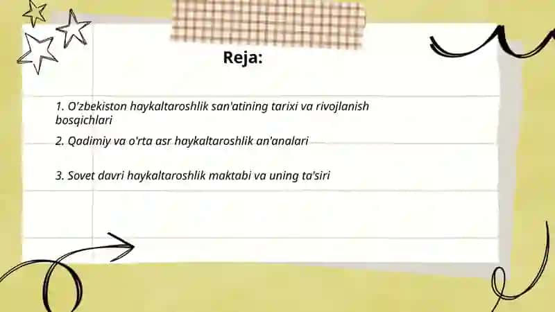 Oʻzbekiston haykaltaroshlik san'ati 2